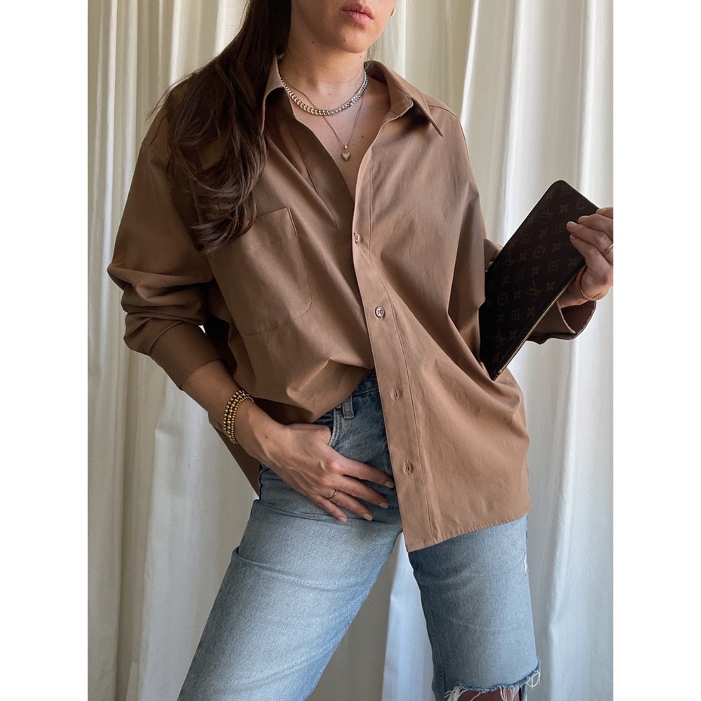 GISELE SHIRT — In Mocha - Picture 6 of 10